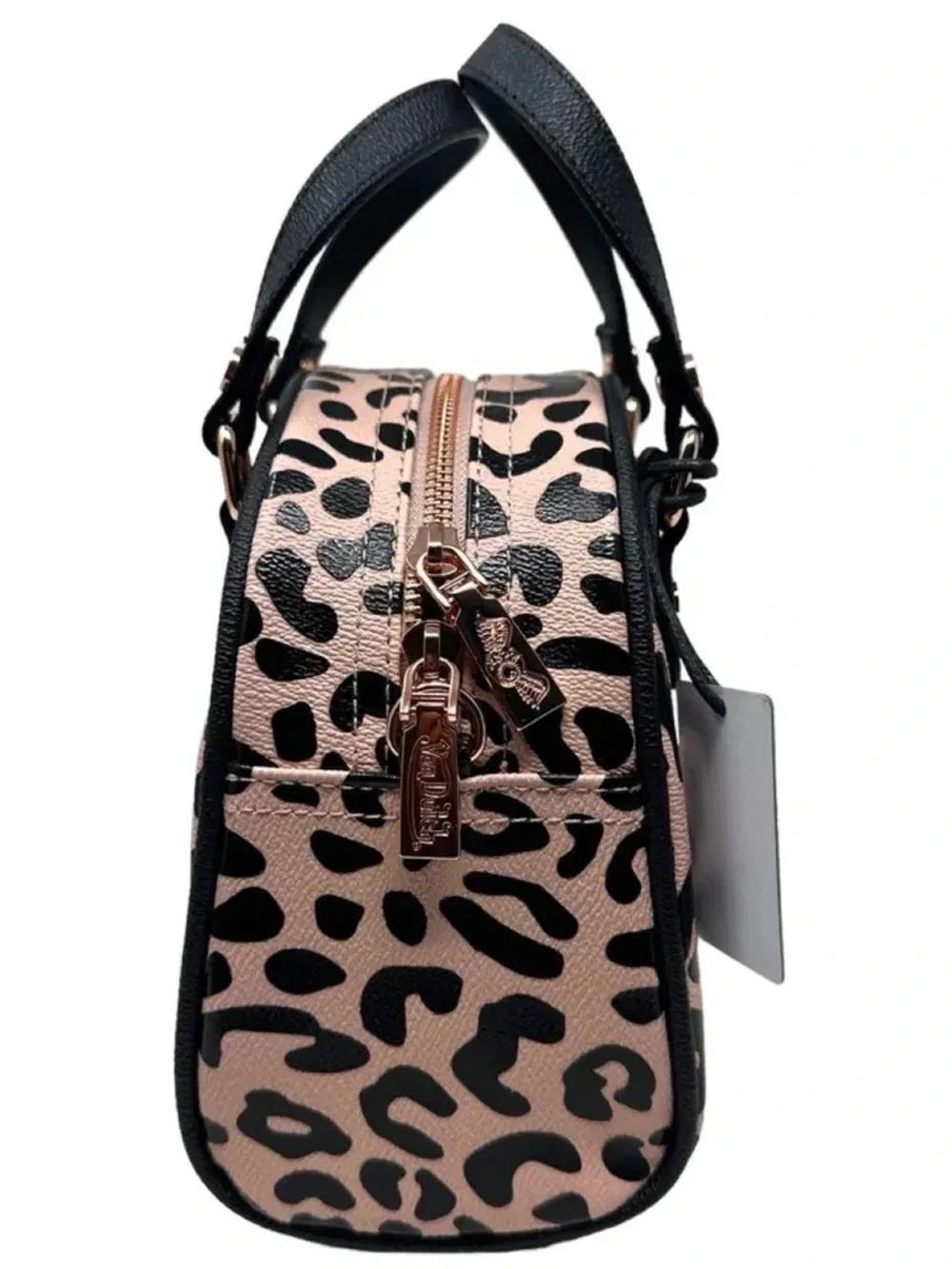 Von Dutch Pink Cheetah Small Bowling Bag